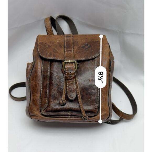 Patricia Nash Leather Backpack Purse Brown Distressed Vintage Boho Satchel Bag main image 7